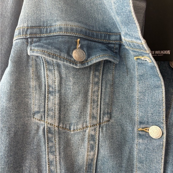 NWT True Religions‎ women's jean jacket size L - Picture 3 of 11